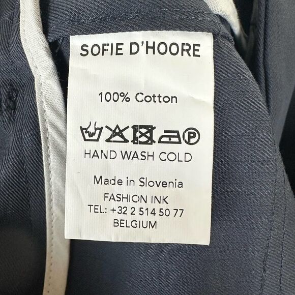 Sofie D’hoore Navy Blue Cotton Side Pocket Pants Women’s 38 UK US 10 Read - Picture 6 of 8